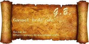 Gansel Brúnó névjegykártya